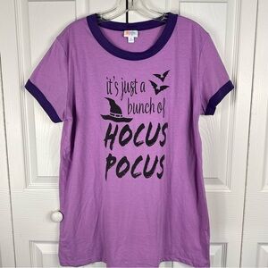 Lularoe Liv Top It's Just A Bunch of Hocus Pocus Halloween Women's T Shirt XL